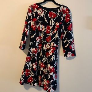 Banana Republic Smart floral 3/4 sleeve dress size 10